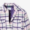 Oversized gewatteerd wollen overshirt voor dames