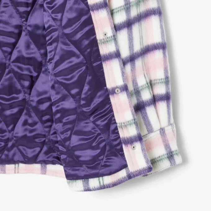 Oversized gewatteerd wollen overshirt voor dames