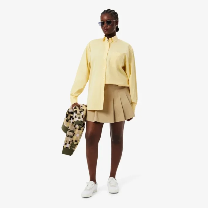 Oversized katoen overhemd met knopen voor dames