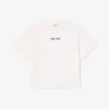 Oversized katoen T-shirt met balprint voor dames