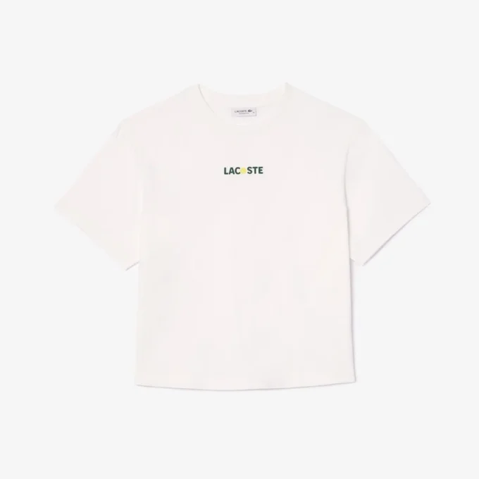 Oversized katoen T-shirt met balprint voor dames
