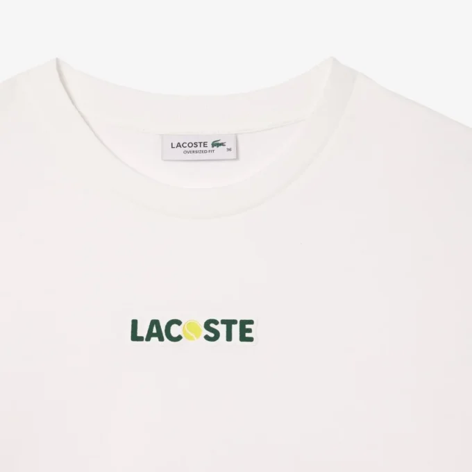 Oversized katoen T-shirt met balprint voor dames