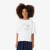 Oversized katoen T-shirt met print voor meisjes
