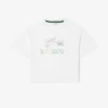 Oversized katoen T-shirt met print voor meisjes