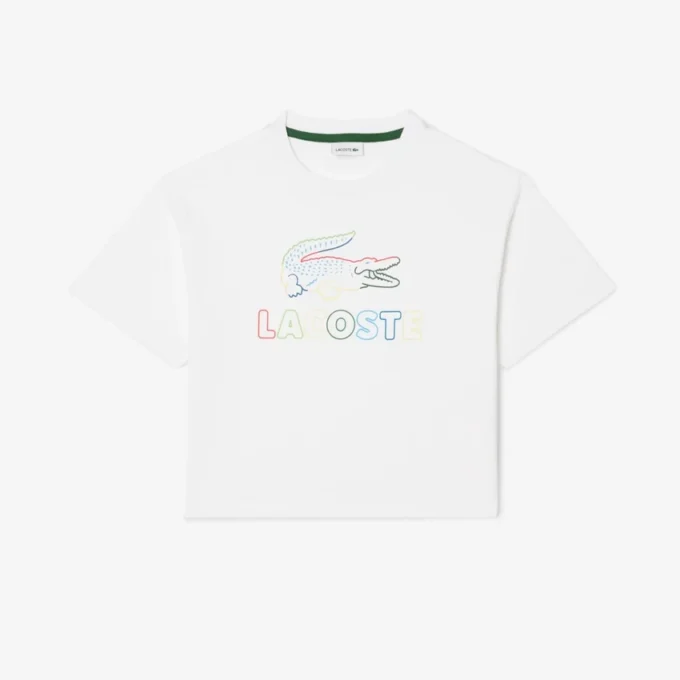 Oversized katoen T-shirt met print voor meisjes
