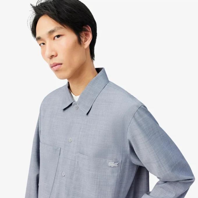 Oversized overhemd van wolmix The Blend