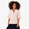 Oversized piqué-Polo voor meisjes