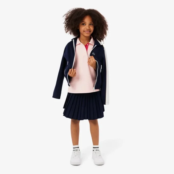 Oversized piqué-Polo voor meisjes