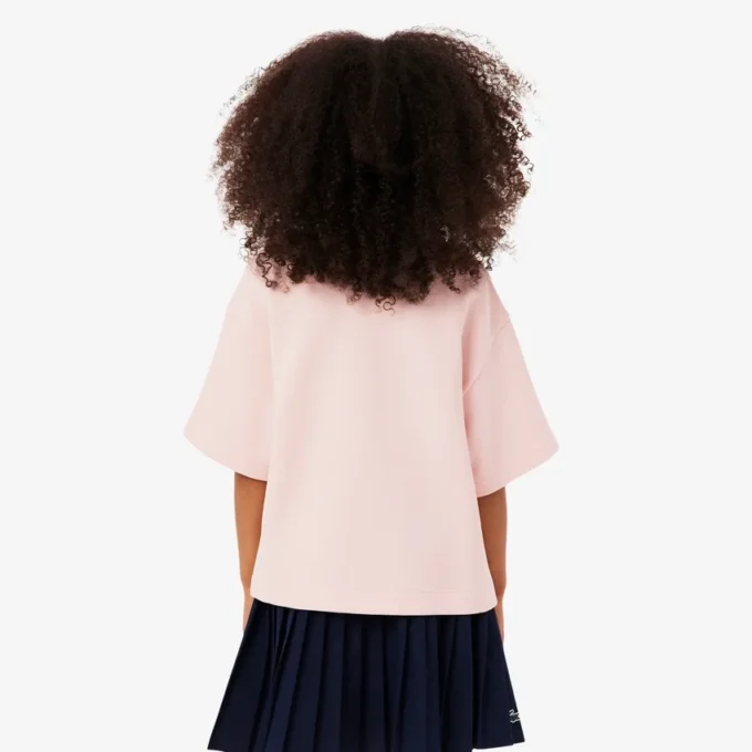 Oversized piqué-Polo voor meisjes