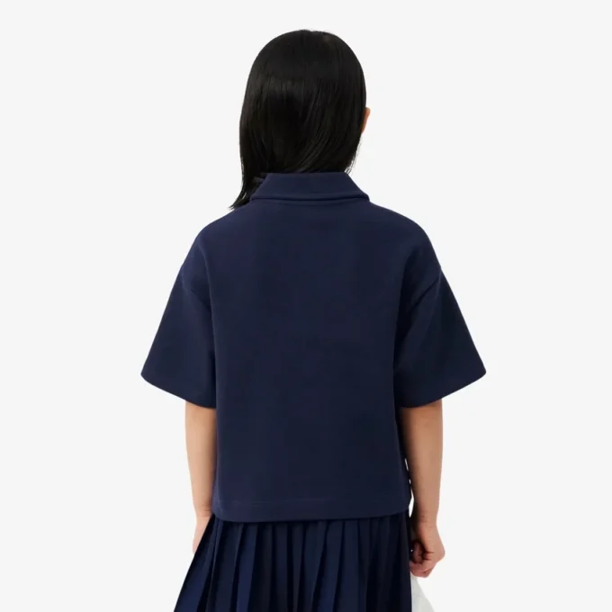 Oversized piqué-Polo voor meisjes