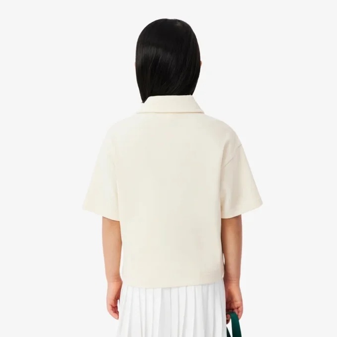 Oversized piqué-Polo voor meisjes