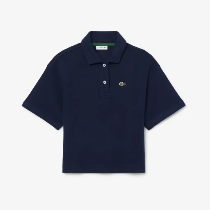 Oversized piqué-Polo voor meisjes