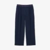 Oversized plooibroek van wolmix voor dames