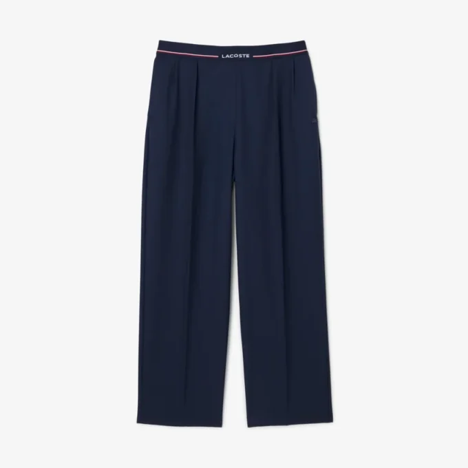Oversized plooibroek van wolmix voor dames
