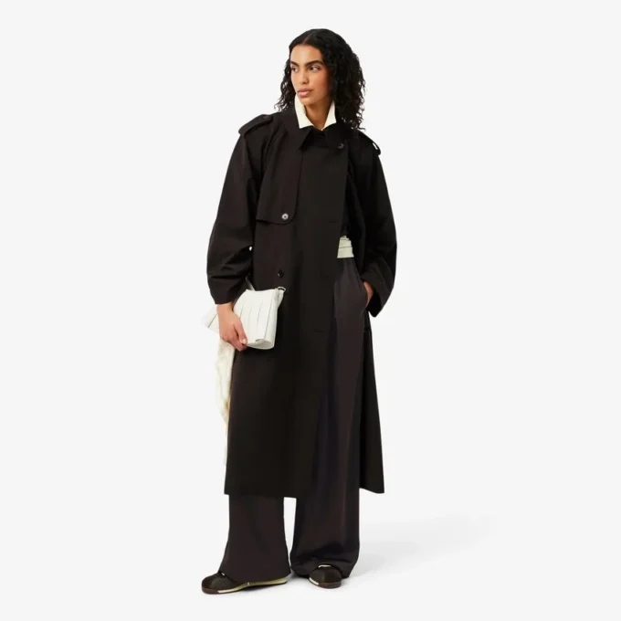 Oversized satijnen broek met elastische tailleband