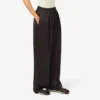 Oversized satijnen broek met elastische tailleband