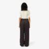 Oversized satijnen broek met elastische tailleband