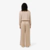 Oversized satijnen broek met elastische tailleband