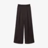 Oversized satijnen broek met elastische tailleband