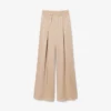 Oversized satijnen broek met elastische tailleband