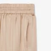 Oversized satijnen broek met elastische tailleband