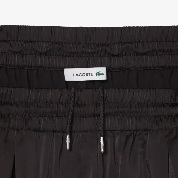 Oversized satijnen broek met elastische tailleband