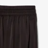 Oversized satijnen broek met elastische tailleband