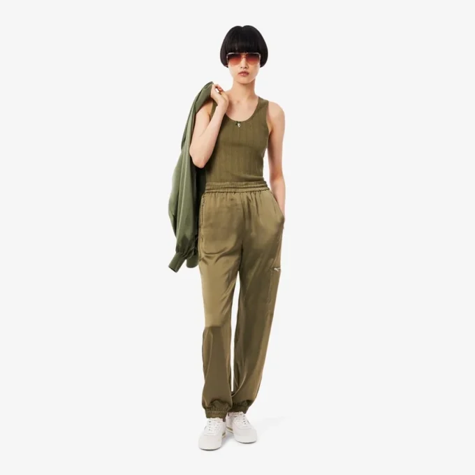 Oversized satijnen joggingbroek voor dames