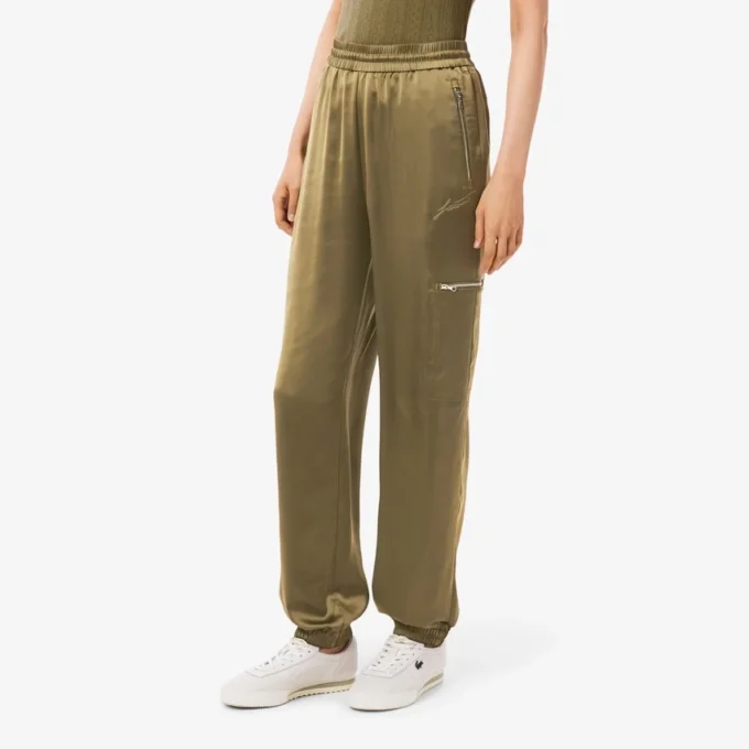 Oversized satijnen joggingbroek voor dames