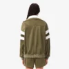 Oversized satijnen pointelle-strepen-Sweatshirt voor dames