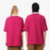 Oversized satijnen poloshirt met Runway-badge