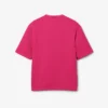Oversized satijnen poloshirt met Runway-badge