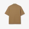 Oversized satijnen poloshirt met Runway-badge