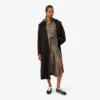 Oversized satijnen shirt met print