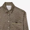Oversized satijnen shirt met print