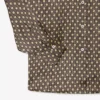 Oversized satijnen shirt met print