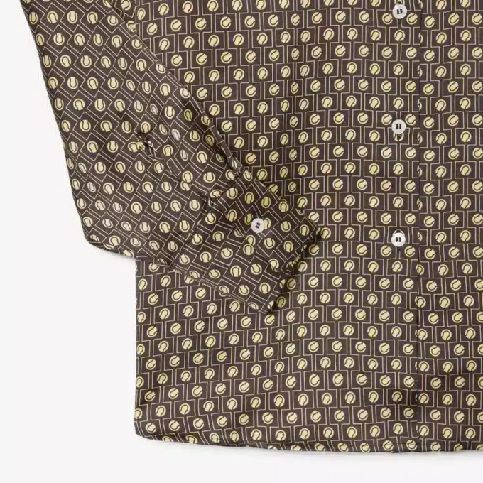 Oversized satijnen shirt met print