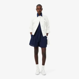 Oversized, soepelvallende bermuda van linnenmix The Blend