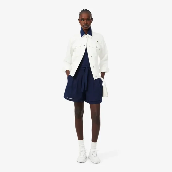Oversized, soepelvallende bermuda van linnenmix The Blend