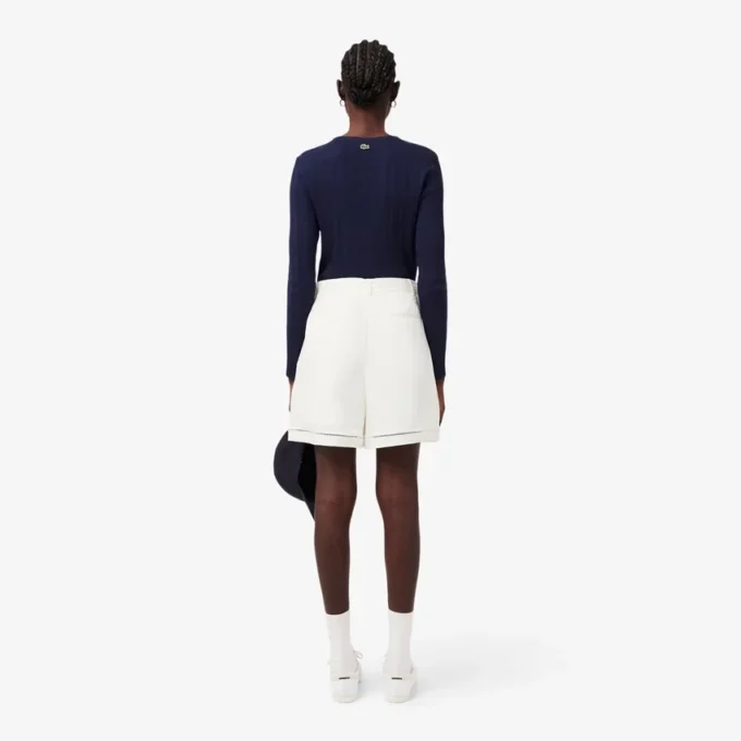 Oversized, soepelvallende bermuda van The Blend van linnenmix