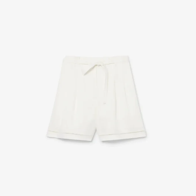 Oversized, soepelvallende bermuda van The Blend van linnenmix
