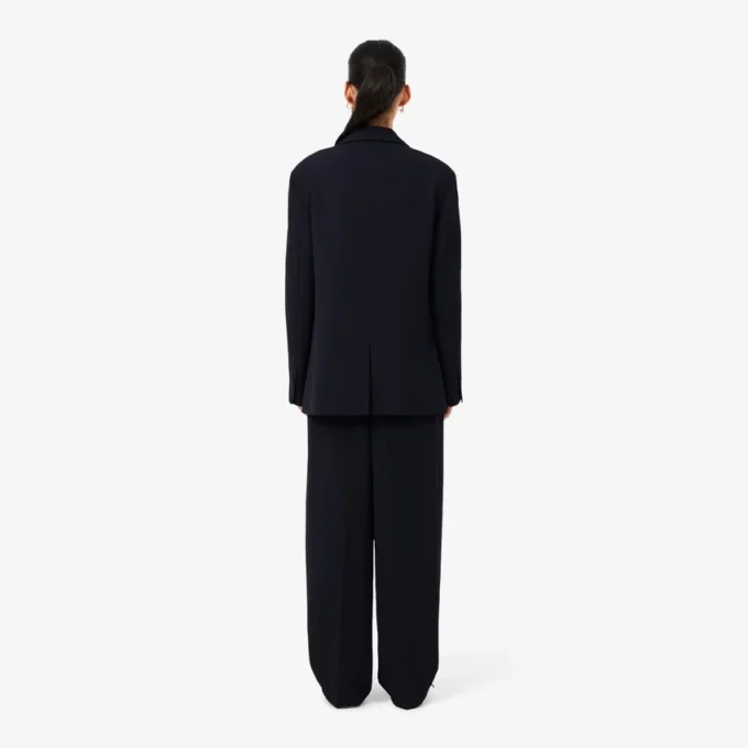 Oversized soepelvallende piqué-pantalon