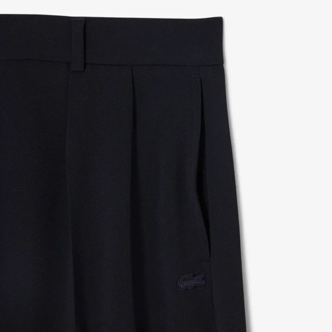 Oversized soepelvallende piqué-pantalon