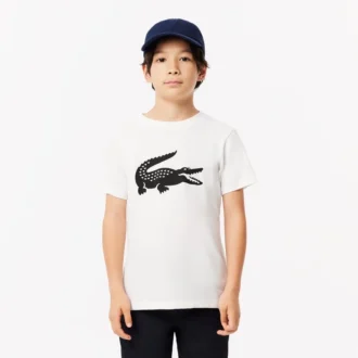 Oversized technisch katoen T-shirt voor kinderen met een afbeelding van een tennisbal