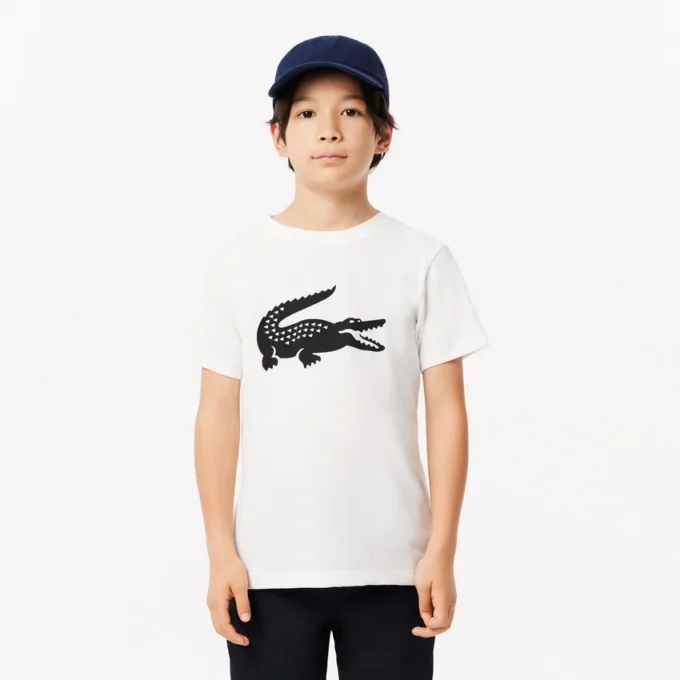 Oversized technisch katoen T-shirt voor kinderen met een afbeelding van een tennisbal