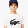 Oversized technisch katoen T-shirt voor kinderen met een afbeelding van een tennisbal