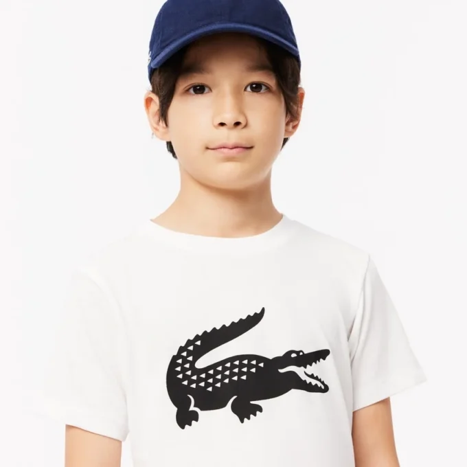 Oversized technisch katoen T-shirt voor kinderen met een afbeelding van een tennisbal