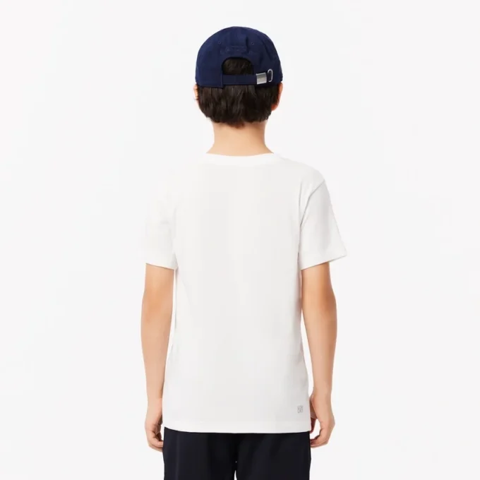 Oversized technisch katoen T-shirt voor kinderen met een afbeelding van een tennisbal