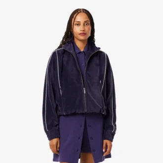 Oversized velours sweatshirt met rits voor dames