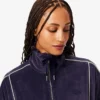 Oversized velours sweatshirt met rits voor dames
